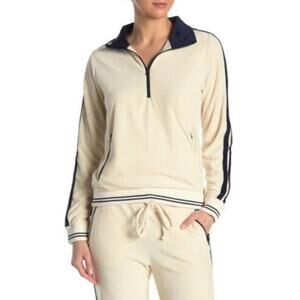 Faherty Tapered Leg Richie Jogger Sweatpants Elastic Waist Cream Size XL NWT